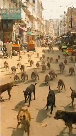 Street War! Giant Monkey Gang Attack Dogs in Chaotic Urban Brawl 🐕