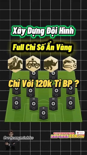 Xây dựng đội hình full chỉ số ẩn vàng chỉ với 120k tỉ BP #FCOnline #FO4M #FO4 Cre hoangminhfco | XCM FC