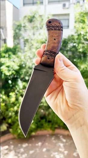 Winkler Belt Knife Tactical Fixed Blade - Tribal Maple Scales, 80CrV2 Steel & Anti Glare Finish