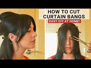 How to PERFECTLY CUT CURTAIN BANGS | Step by step SIDE BANGS