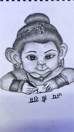 Bajrangbali 💪 Most Powerful Hanuman Ji Drawing 🚩 Day no 22 #shorts #viral #youtubeshorts #trending