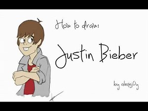 How to draw Justin Bieber