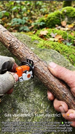Mini Chainsaw Cuts Wood Like Butter! 🔋