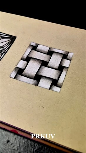 ✏️How To Draw a 3D Woven Pattern | Easy Drawing