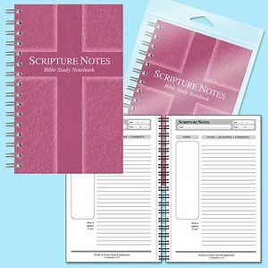 Scripture Notes Bible Study Notebook - Rose