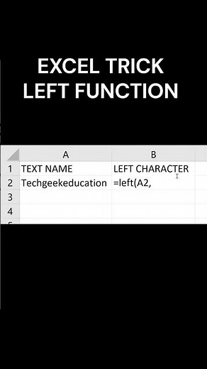 📊 Excel Trick: LEFT Function