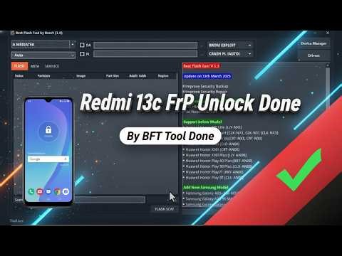 Redmi 13c Frp Unlock Done By BFT Tool #gsmsanjoy