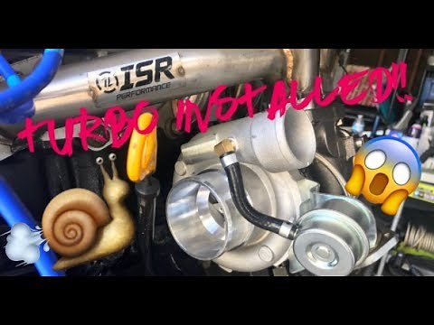 How to Turbo a KA24DE | Installing the Turbo, Manifold, Elbow, and Oil Lines