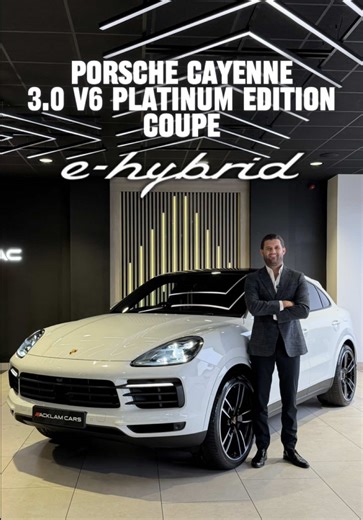 Cayenne E-Hybrid Platinum Edition Coupe 💨 2022 22 Porsche Cayenne 3.0 V6 E-Hybrid Platinum Edition Coupe Live Priced at £62,990 - Buy & Reserve Online - Contact Paddy on 07827916137 or Business WhatsApp us on 07724101010 📲 Finished beautifully in the premium Carrera White Metallic, protected by a Front End PPF, paired with 22” Sport Classic Alloys, Deletion Of Acid Green Differentiation Features & Black Leather Interior. An extensively specced example, this Cayenne boasts a host of desirable e