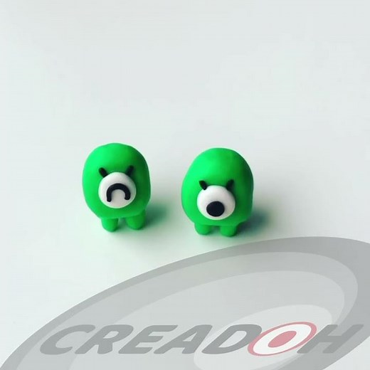 Creadoh - Polymer clay green aliens (Pocoyo)