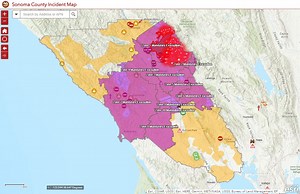 Interactive Map: Kincade Fire evacuation zones, fire perimeter