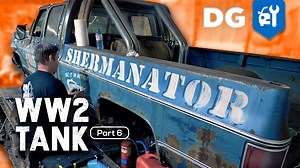 We pinstripe painted the truck to look like an '80s Monster Truck! Check out https://mjsigncraft.com Merch: debossgarage.com/merch Watch more episodes of this build: https://debossgarage.com/build/the-shermanator | DEBOSS GARAGE
