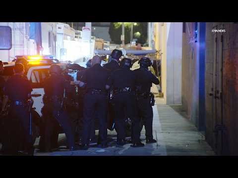 LAPD Involved in Shooting of Armed Man in Downtown Los Angeles Part 1