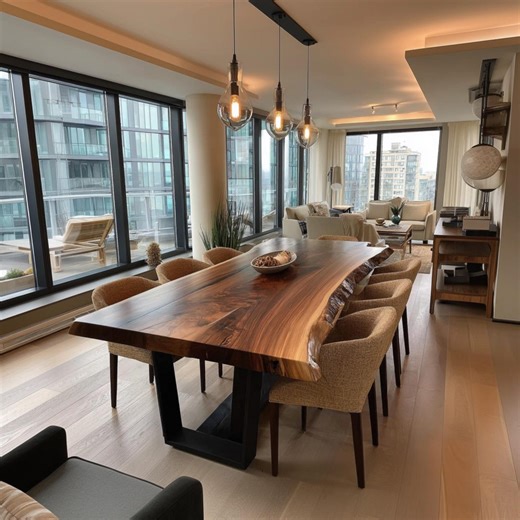 Rustic Solid Wooden Dining Table, Handmade Live Edge Walnut Table, Wooden Farmhouse Table, Rustic Handmade Wooden Dining Table, Wooden Table - Etsy