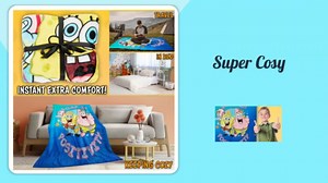 Amazon.com: SPONGEBOB SQUAREPANTS Throw Blanket for Kids, Teens, Adults, 51 x 59 in, Cartoon Fleece Blankets, Soft, Plush Bed Throws, Cozy Gifts for Kids : Home & Kitchen