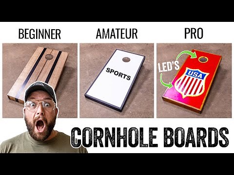 3 LEVELS of Cornhole Boards -DIY to PRO Build
