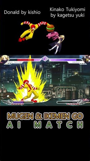 【MUGEN Ikemen GO】Kinako Tukiyomi vs Donald #mugen #ikemengo #games #aimatch