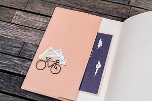 Leather Slim A5 Notebook / Planner Cover - Undyed Leather