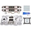 Edelbrock 2101K: Performer Intake Manifold for Small Block Chevy with Installation Kit - JEGS