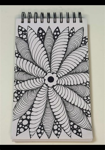 🌸 Watch this mesmerising Zentangle bloom come to life 🌸 There’s something calming about creating repetitive patterns 🧘‍♀️ If you’re into mindful art, satisfying drawing videos or creativity for anxiety relief, follow along for more daily designs ✨ #satisfyingart #zentangleinspiration #mindfulart #drawingtiktok #arttok
