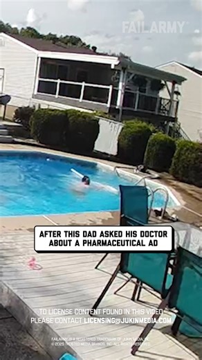 The trick is loosening the screws JUST enough... 🤪 🤣 #cctv #propertydamage #pooljump #pool #poolfail #waterfail #fail | FailArmy