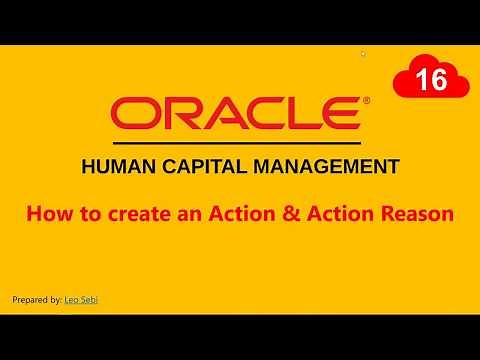 16. How to create an Action & Action Reasons in Oracle HCM Cloud