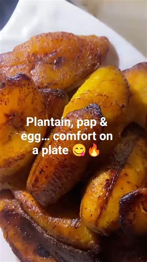 Plantain, pap & egg… comfort on a plate 😋🔥#reels #ytshorts #cooking #foodie #shorts #viral