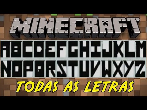 Como fazer LETRAS nos BANNERS do MINECRAFT!!!