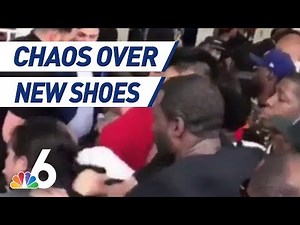 Out-of-Control Crowd Over New Shoes Launch in Miami | NBC 6