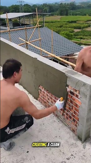 Professional Wall Plastering with Finishing Trowel | Satisfying Masonry Work