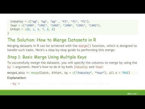 How to Merge Two Datasets in R Based on Column Values