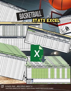 Basketball Excel Stat Sheet | Digitaler Download | Team- & Spieler-Tracking, Spiel-Statistiken, Gegner-Statistiken, Legende und Anleitung - Etsy.de