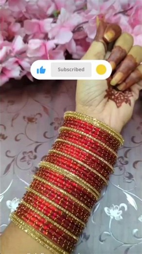 Beautiful Glass Bangles Design 💫 | Latest Chudi Set for Karwa Chauth 🔥 | #shorts #banglesdesign #diy