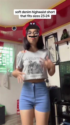 Soft Denim High-Waist Shorts for Sizes 23-24