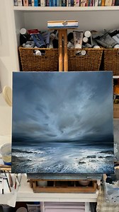 57K views · 1.8K reactions | Finished my painting from Saturdays workshop, adding more layers to the sky & building up details to the foreground to represent movement & energy  #seascapepainting #seascapelovers #acrylicpainting #atmosphericart | Gaye clear paintings | Facebook