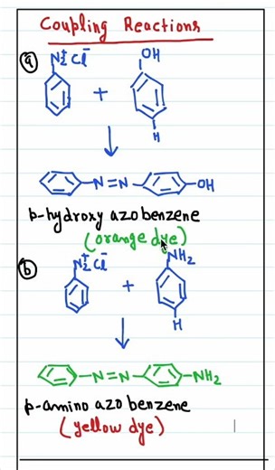 Coupling Reactions in 30 seconds | Azo Dye Formation | Class 12 Chemistry