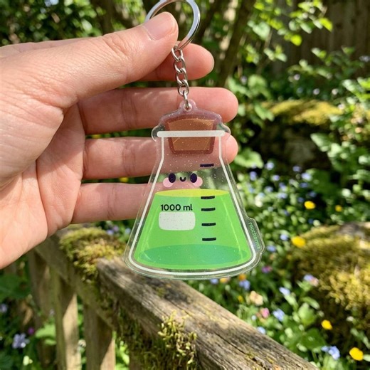 Chemistry Flask Keychain, 1000ml Beaker Bag Charm, Science Teacher Student Gift - Etsy