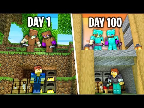 Can I Survive 100 DAYS against 2 HUNTERS in Minecraft?