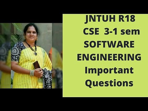 JNTUH R18 CSE 3-1 SOFTWARE ENGINEERING unit wise important questions | SE important questions