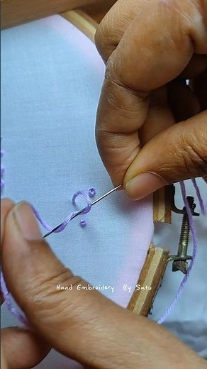 How to do a French knot stitch? #embroidery #handembroidery #frenchknot