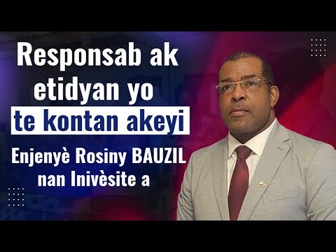 Responsab ak etidyan yo te kontan akeyi enjenyè Rosiny Beauzil nan Inivèsite a