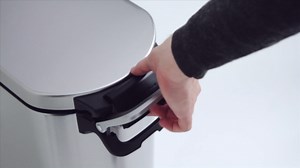 simplehuman 35L X-Large Pet Food Can, Storage Container with Magnetic Scoop, White Stainless Steel CW2115