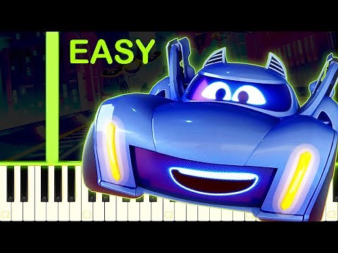 BATWHEELS THEME - EASY Piano Tutorial