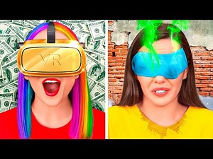 RICH GAMER VS BROKE GAMER || Popular VS Poor Nerd! Fun Gaming Situations! Challenge by 123GO! TRENDS
