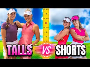 Tall Girls vs Short Girls Golf Challenge! Losers Wear Embraassing Outfits to Dinner! Golf Girl Games