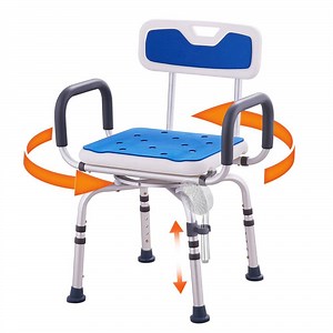 VEVOR Shower Chair 360° Swivel Tub Shower Seat with Armrests & Backrest 400 lbs. Capacity GDSYGZYTLSLKA9NI1V0