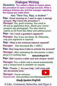Dialogue Writing Class 10th, 2026/Conversation in English/ Dialogue between Raju and Manager