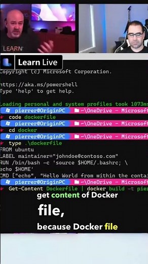 Understanding Dockerfile core concepts on Learn Live