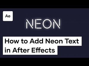 How To Add Neon Text In After Effects
