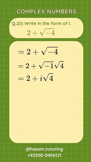 Write in the form of i.